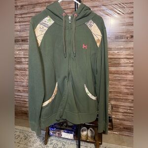 Under Armour Olive Zip-Up Sweater